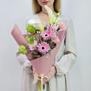 Моей леди букет калл и гербер мини