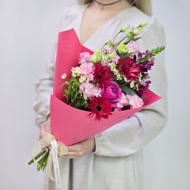 Летний акварельный эскиз букет цветов