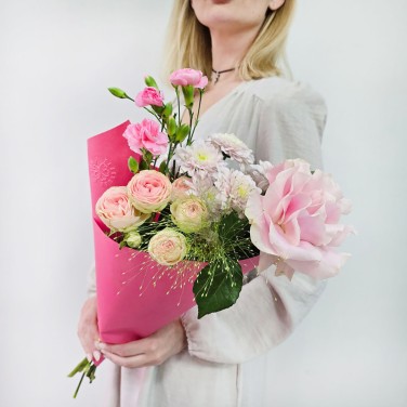 Букет комплимент в розовых тонах