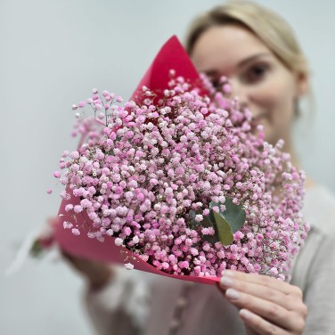 Букет гипсофил Розовая нежность