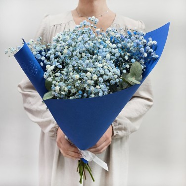 Букет гипсофил Лазурная нежность