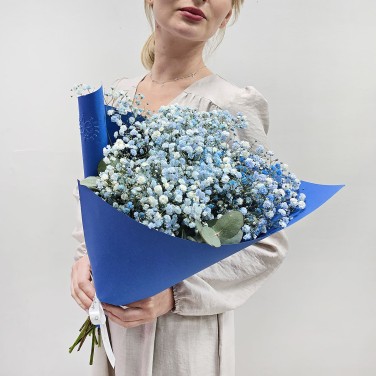 Букет гипсофил Лазурная нежность