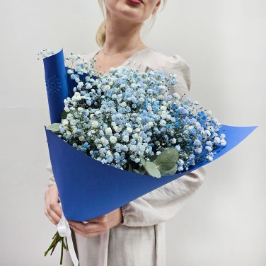 Букет гипсофил Лазурная нежность