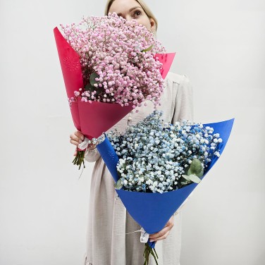 Букет гипсофил Лазурная нежность