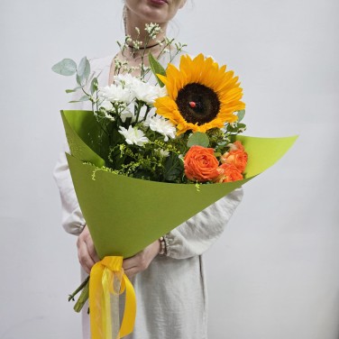 Букет комплимент Скоро в школу