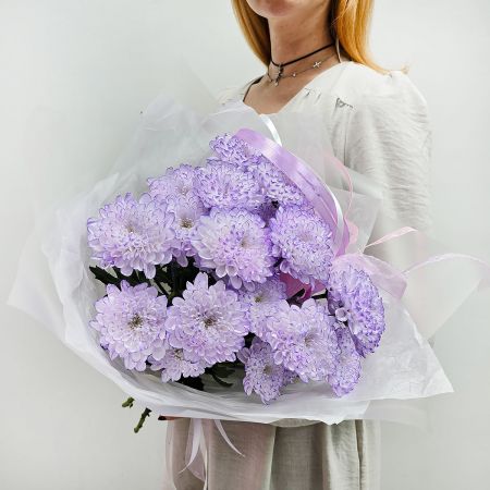 Букет из хризантем Лавандовая дымка 3