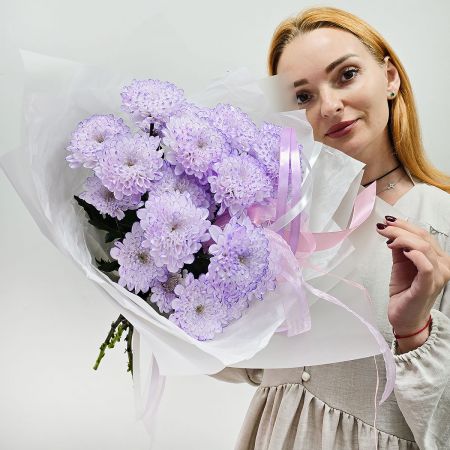 Букет из хризантем Лавандовая дымка 3