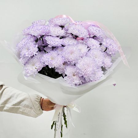 Букет из хризантем Лавандовая дымка 7 шт