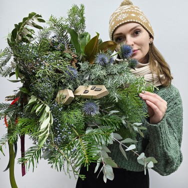 Букет зимний домашний из разной хвои