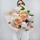 Нежная история букет кремовый из пионовидных роз
