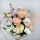 Нежная история букет кремовый из пионовидных роз