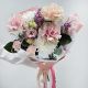 Поздравляю тебя! Букет из французских роз и хризантем