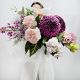 Пурпурность чувств букет с бургунди и маттиолой