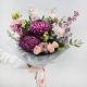 Пурпурность чувств букет с бургунди и маттиолой