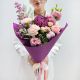 Лиловость ласковых встреч букет с бургунди