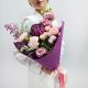 Лиловость ласковых встреч букет с бургунди