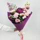 Лиловость ласковых встреч букет с бургунди