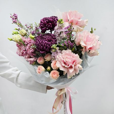 Глубокие чувства букет в пурпурных оттенках