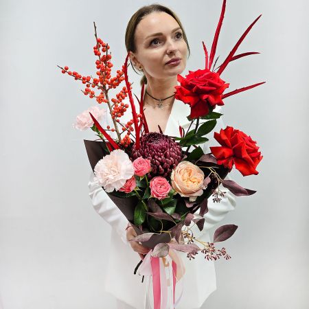 Букет яркий Пламя страсти