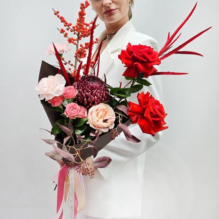 Букет яркий Пламя страсти