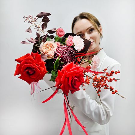 Букет яркий Пламя страсти