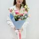Голубая история букет летний