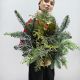 В ожидании снега букет из нобилиса и туи