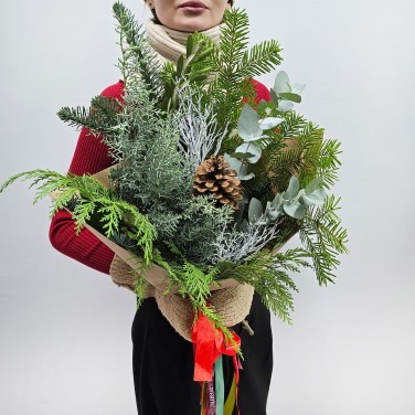 Твоя зима букет из хвои