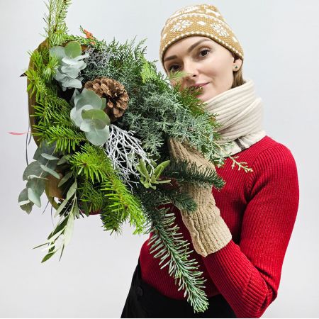 Твоя зима букет из хвои
