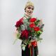 Яркая зима букет с нобилисом и розами