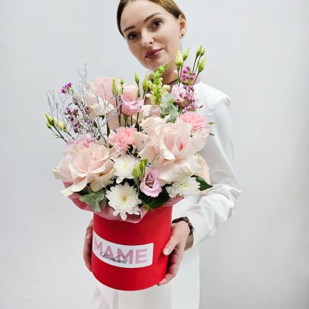 Коробка с цветами Маме с Любовью