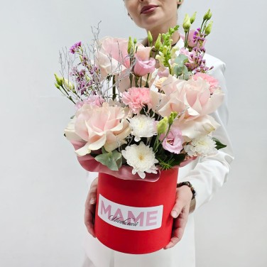 Коробка с цветами Маме с Любовью