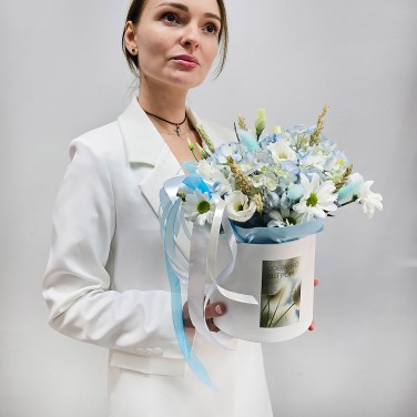 Голубые сны коробка с цветами