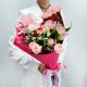 Букет из розовых цветов С Днем Рождения