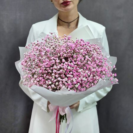 Букет розовых гипсофил Девочке