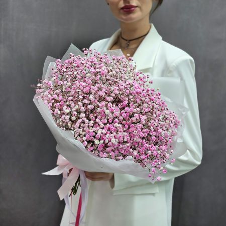 Букет розовых гипсофил Девочке