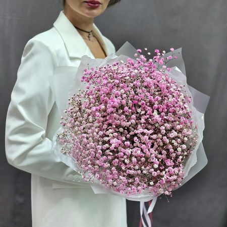 Букет розовых гипсофил Девочке