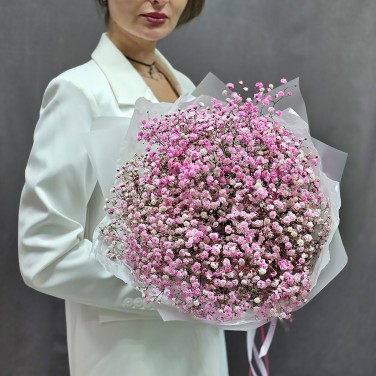 Букет розовых гипсофил Девочке