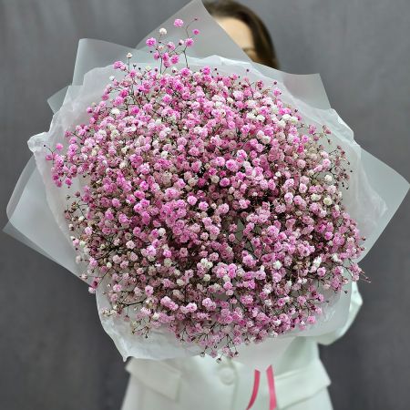 Букет розовых гипсофил Девочке