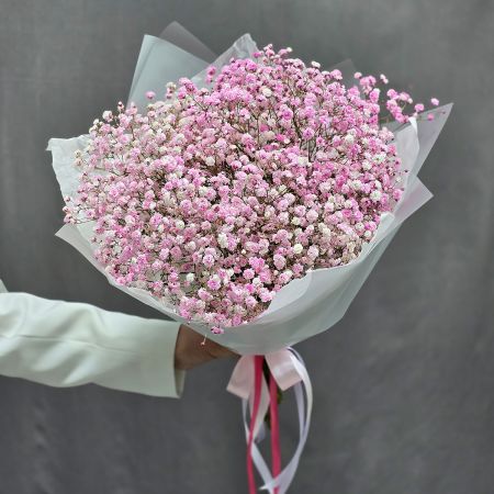 Букет розовых гипсофил Девочке