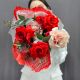 Букет с алыми французскими розами Заворожила
