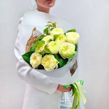 Монобукет пионовидных роз