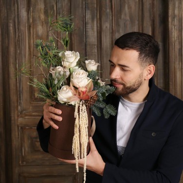 Шляпная коробка Обжигающий Лед Козерог