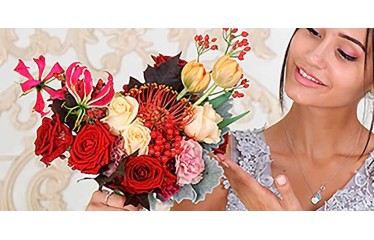 Необычный свадебный букет